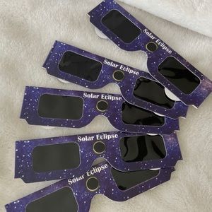 5 pack NEW solar eclipse viewing glasses 2024 ISO Certified 12312-2 Sun Safe set